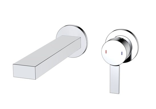 Fluid Citi Wall-mount Lavatory Faucet Polished Chrome Image